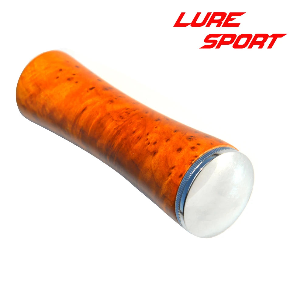 LureSport Aluminum Reel Seat With Lock Ferrules 8cm wood Grip 19cm Blank Rod Building component Repair DIY Accessory