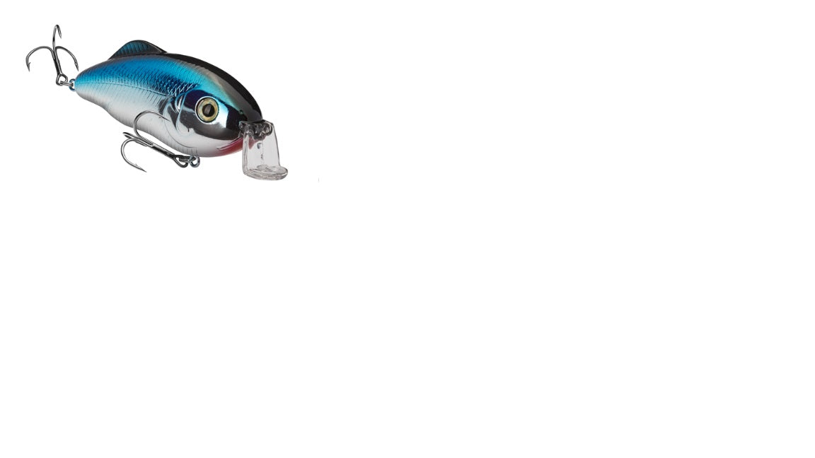 Strike King Hybrid Hunter Shallow 1/2oz 1-3ft Chrome Blue