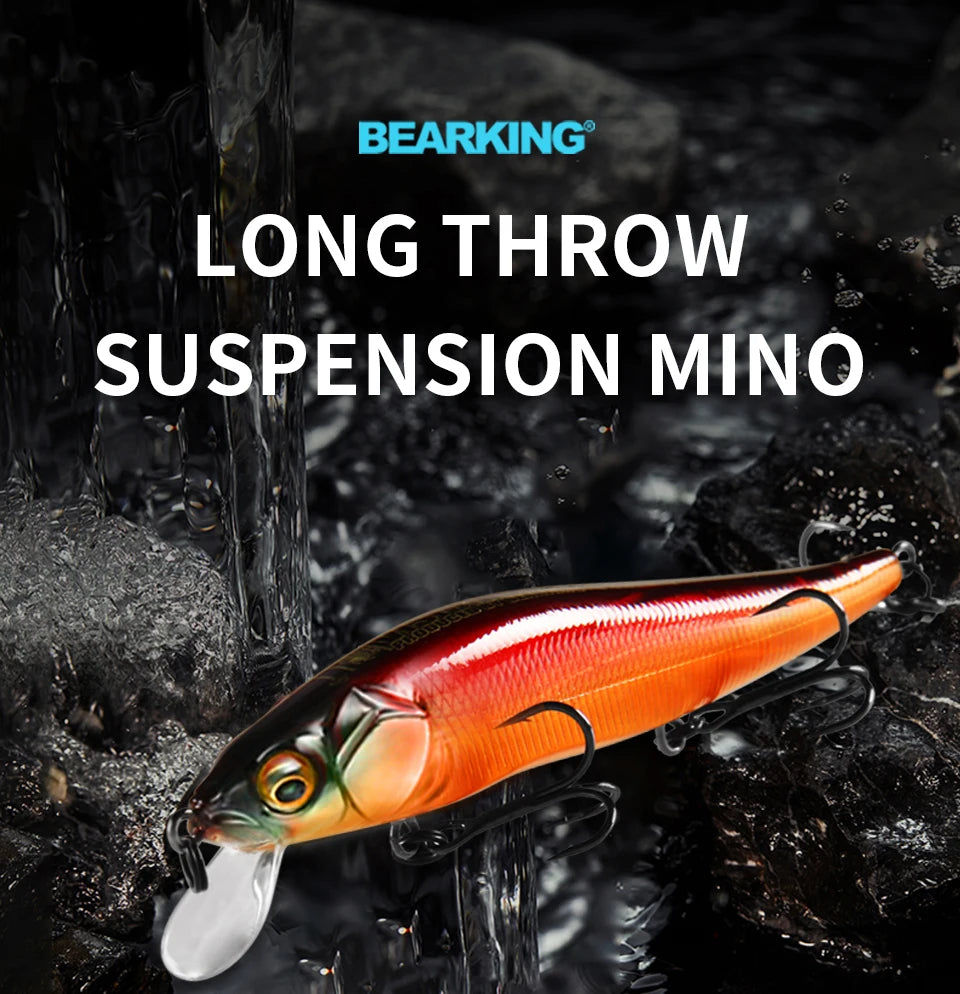 Bearking 11cm 14g SP dive 1.5m professional Minnow Wobbler fishing lures quality jerkbaits Artificial Bait Predator tackles