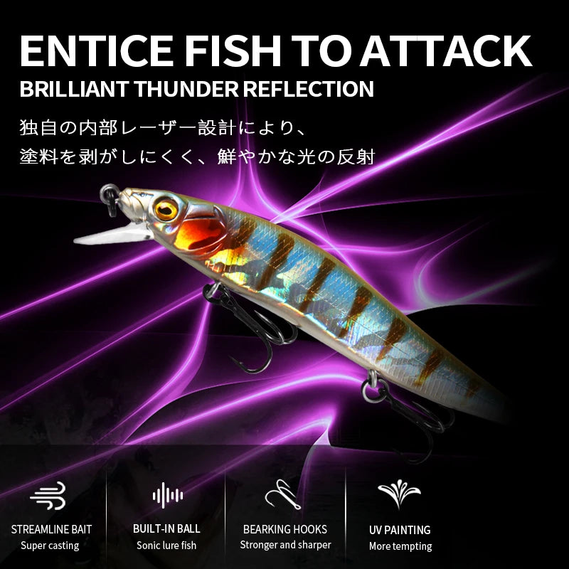 BEARKING 9.8cm 10g SP dive 2.1m professional Minnow Wobbler fishing lures quality jerkbaits Artificial Bait Predator tackles