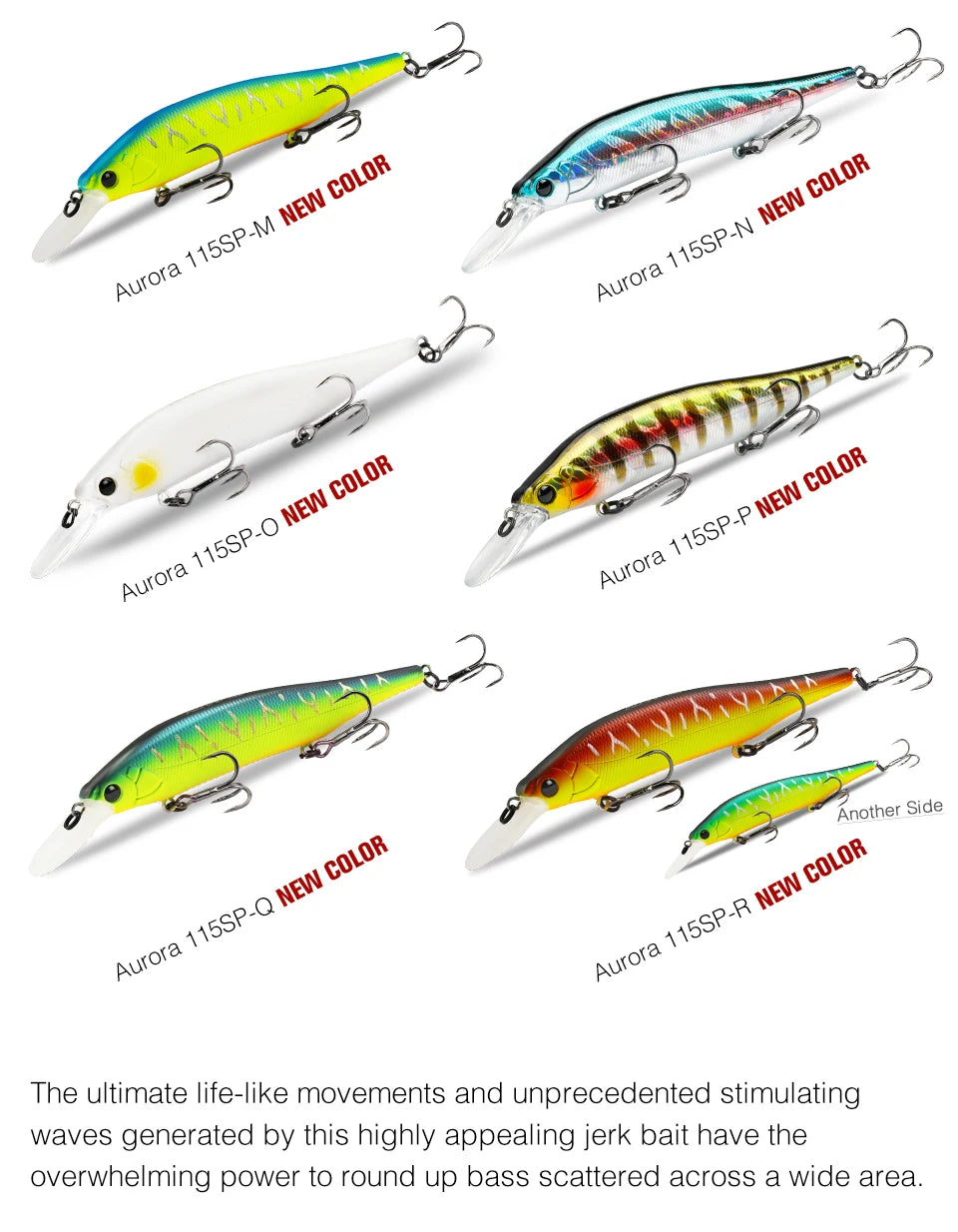 TSURINOYA 115mm 17.2g Suspending Minnow Tungsten Weight System AURORA 115sp