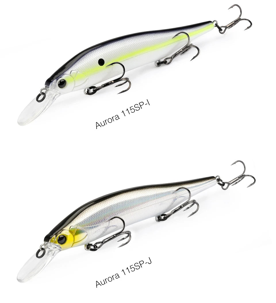 TSURINOYA 115mm 17.2g Suspending Minnow Tungsten Weight System AURORA 115sp