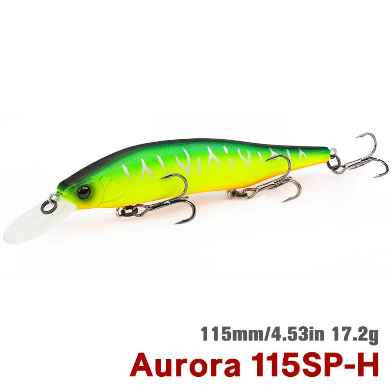 TSURINOYA 115mm 17.2g Suspending Minnow Tungsten Weight System AURORA 115sp