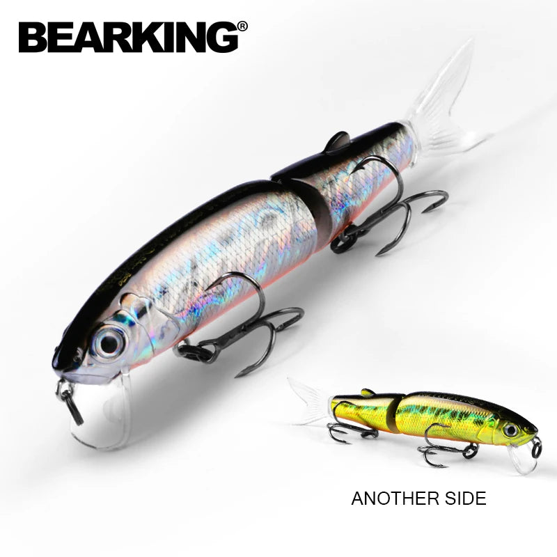 Bearking 11.3cm 13.7g hot fishing lure minnow quality professional bait swim bait jointed bait equipped black or white hook