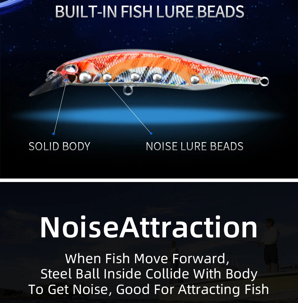 BEARKING 85mm 8g hot model fishing lures hard bait 14color for choose minnow quality professional minnow depth1.3-1.8m