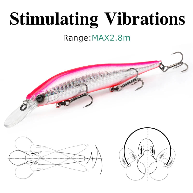 TSURINOYA 115mm 17.2g Suspending Minnow Tungsten Weight System AURORA 115sp