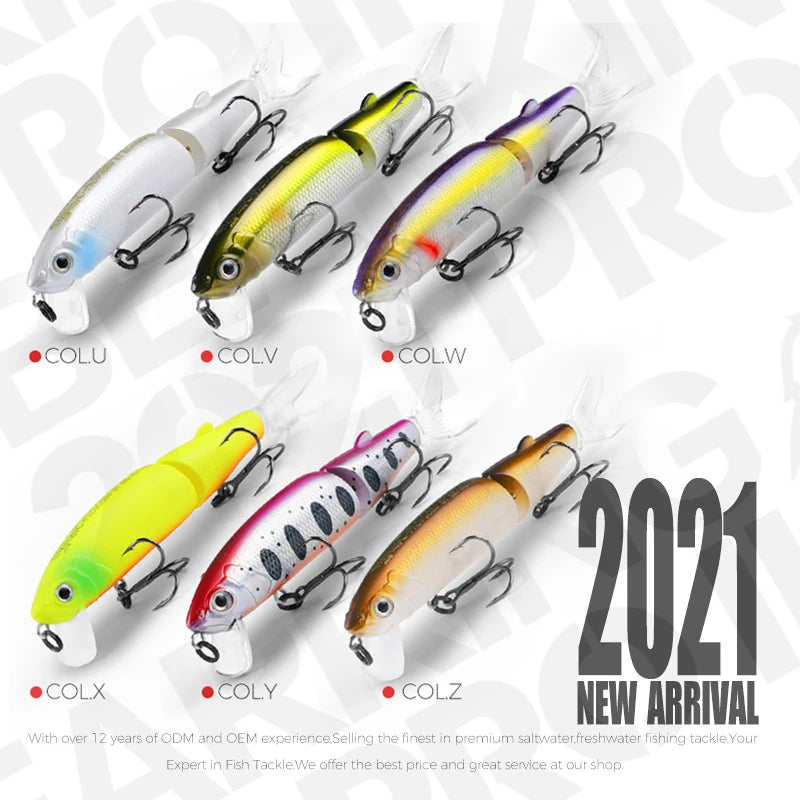 Bearking 11.3cm 13.7g hot fishing lure minnow quality professional bait swim bait jointed bait equipped black or white hook