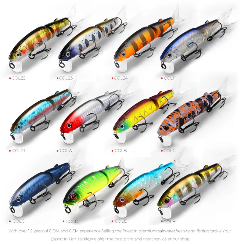 Bearking 11.3cm 13.7g hot fishing lure minnow quality professional bait swim bait jointed bait equipped black or white hook