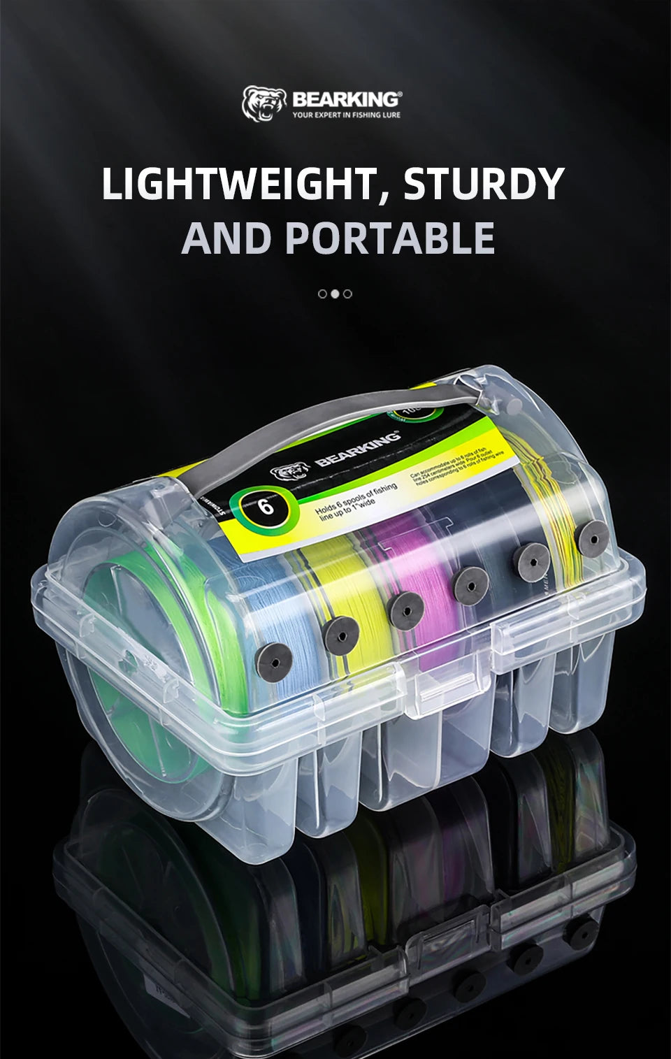 BEARKING 6 Compartment Line Storage Box