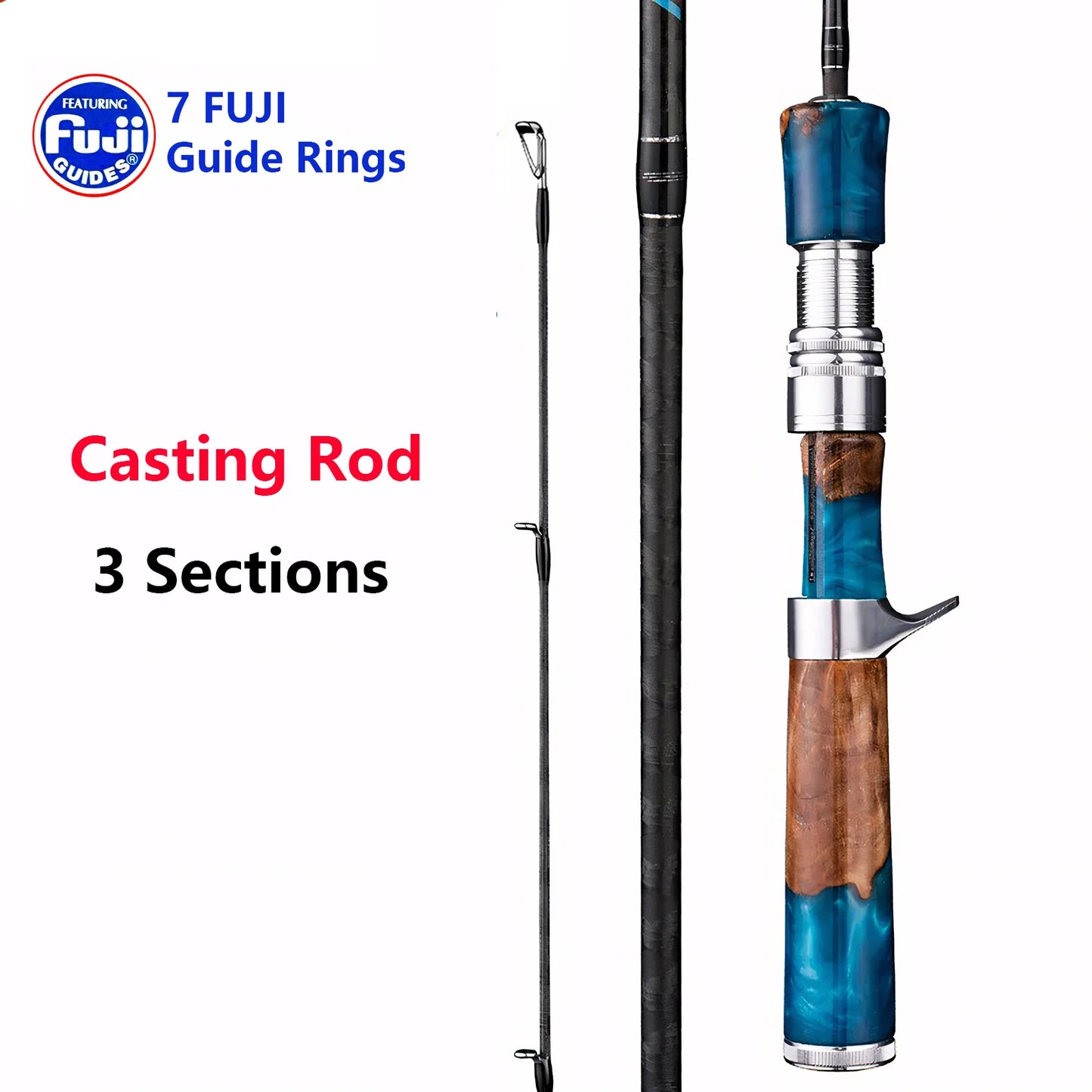 UL 40T Carbon Fiber Fishing Rod,Ultra Soft Light Lure Rod,FUJI Guide Ring,Spinning Casting Rod,Trout,Bass,Carp Fishing Pole Tool