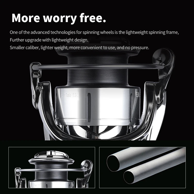 BEARKING New EA 7+1BB Fishing reel 5.1:1 Slant Mouth Shallow Cup 7-10kg Tension Universal Fishing Wheel Stainless Steel Bearing