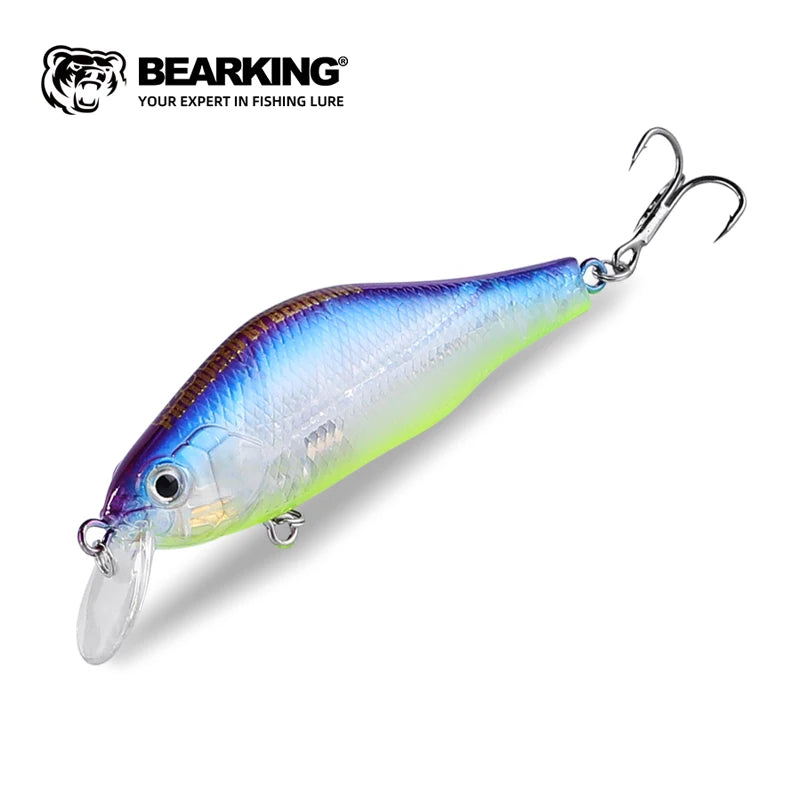 BEARKING New 70mm 8.6g Tungsten system fishing lures minnow crank wobbler quality fishing tackle 10 colors to choose from