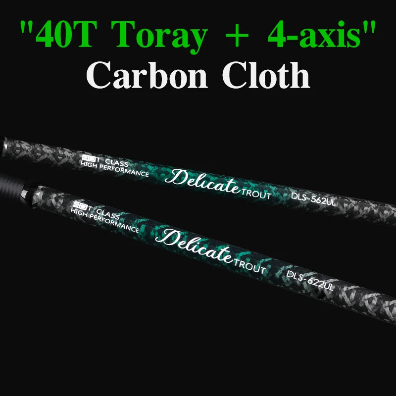 TSURINOYA DELICATE Ultralight Spinning Fishing Rod 1.68m 1.88m UL Carbon Light Game Trout Rod for Stream Micro Lure Weight 1-5g