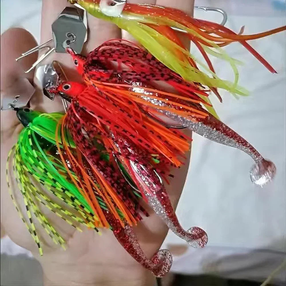 Chatterbait Bladed Fishing Lures Skirted Swim Jigs Bass Baits ChatterBait Jackhammer Trailers Chatter Bait For BlackBass Fishing