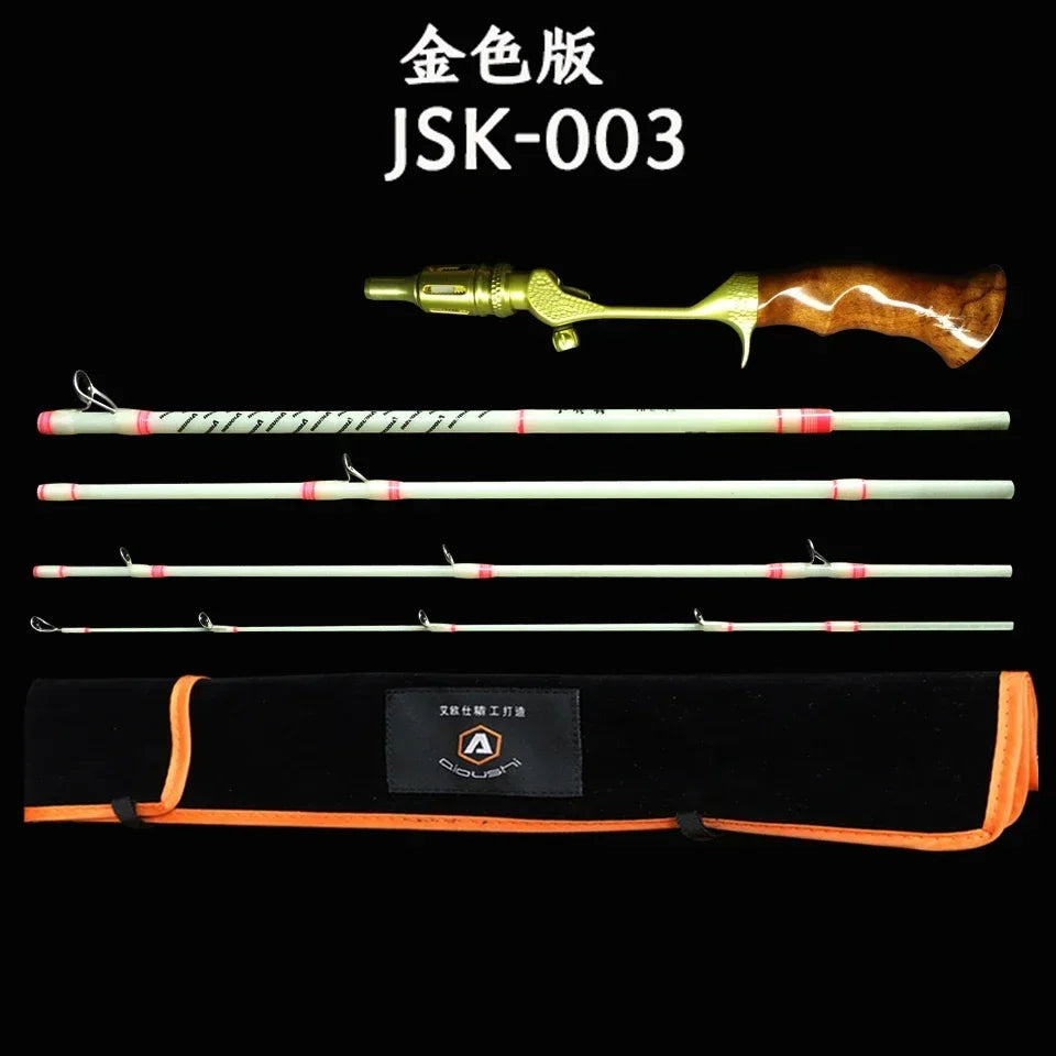 Aioushi Very short multi-section portable travel fiberglass trout rod Fuji A ring