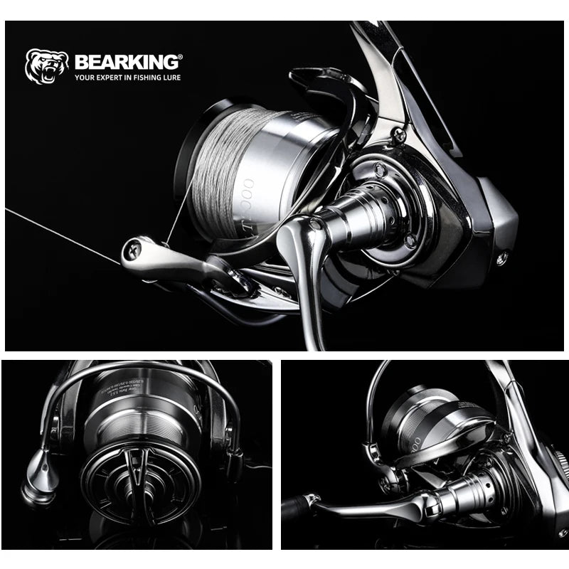 Bearking Fishing Reel 1000 - 5000 Ultralight Max Drag 15kg 5.2:1 Spinning Reel Saltwater Jigging Reels