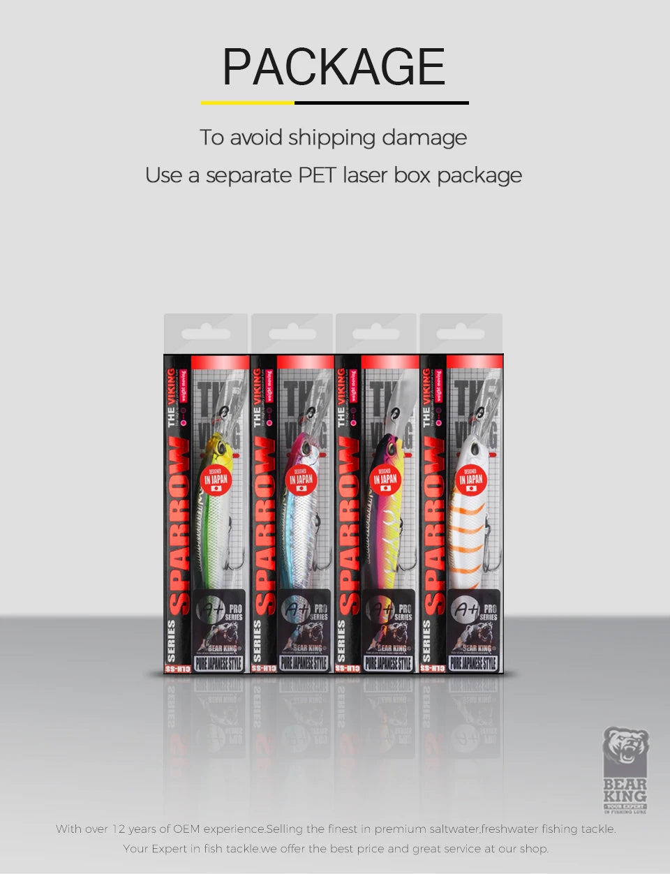 BEARKING 10cm 16g Super Magnet Weight System Long Casting