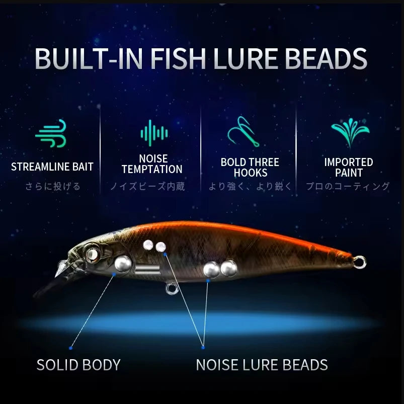 BEARKING PRO 80mm 9.9g slim minnow