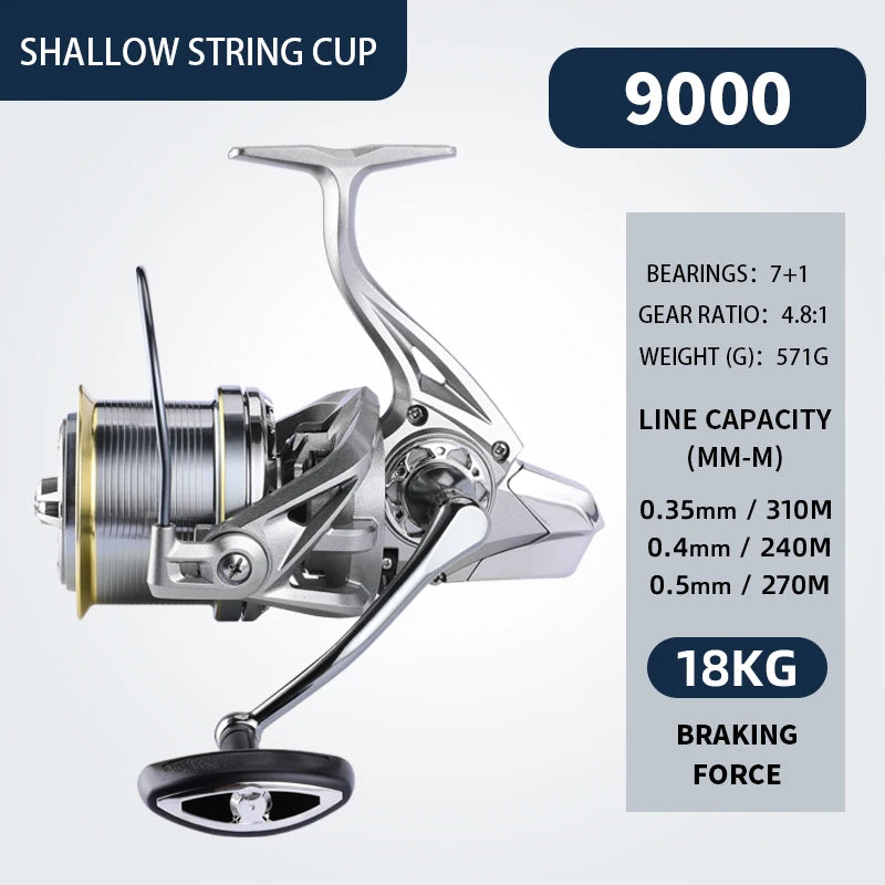 BEARKING New NGK Sea Fishing Waterproof Fishing Scroll 8000-14000 Model Speed 4.8:1 Maximum Fishing Force 18KG Waterproof Scroll