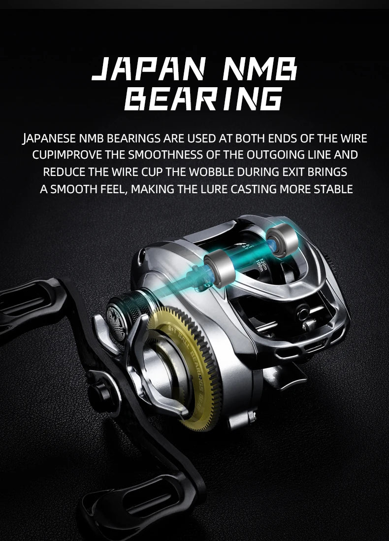 BEARKING Zeus series 9BB 135g - 4Kg Carbon Drag 7.1:1 High Speed Ratio