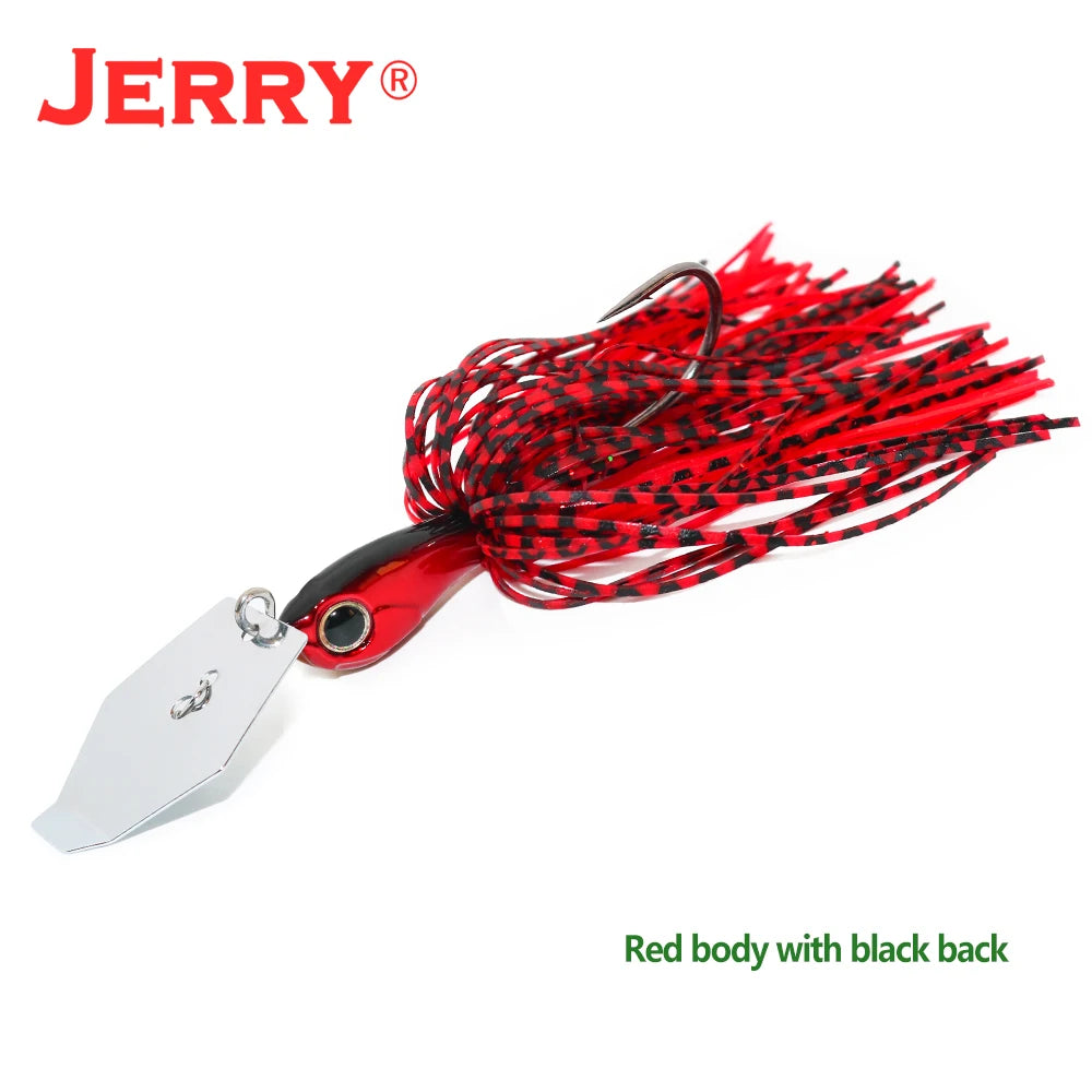 Jerry Dawn 1/4oz 3/8oz 1/2oz Chatterbait Bladejig Bass Fishing Lures Spinner Bait Silicone Skirts Vibration