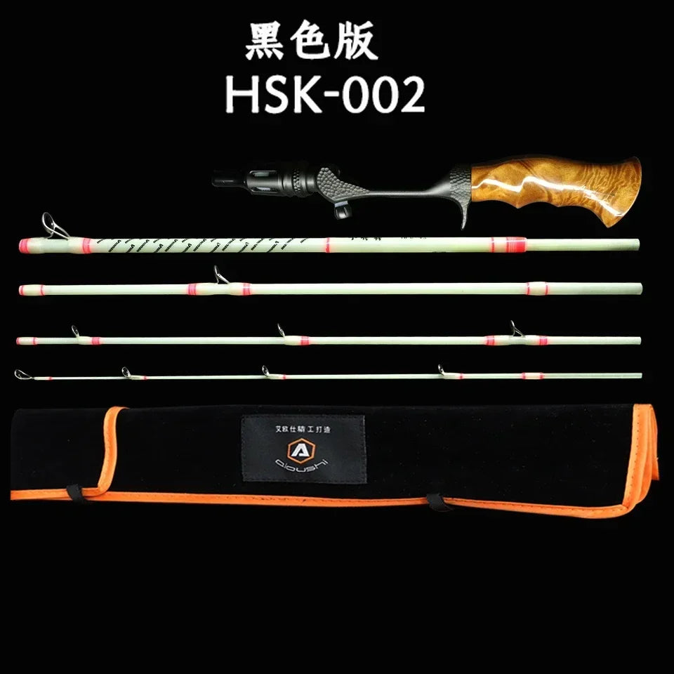 Aioushi Very short multi-section portable travel fiberglass trout rod Fuji A ring
