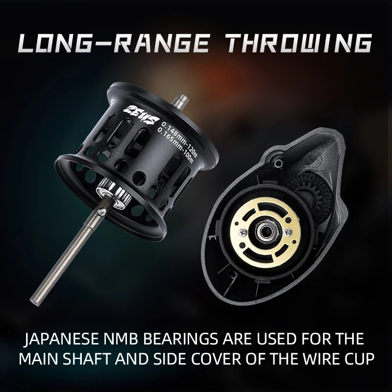 BEARKING Zeus series 9BB 135g - 4Kg Carbon Drag 7.1:1 High Speed Ratio
