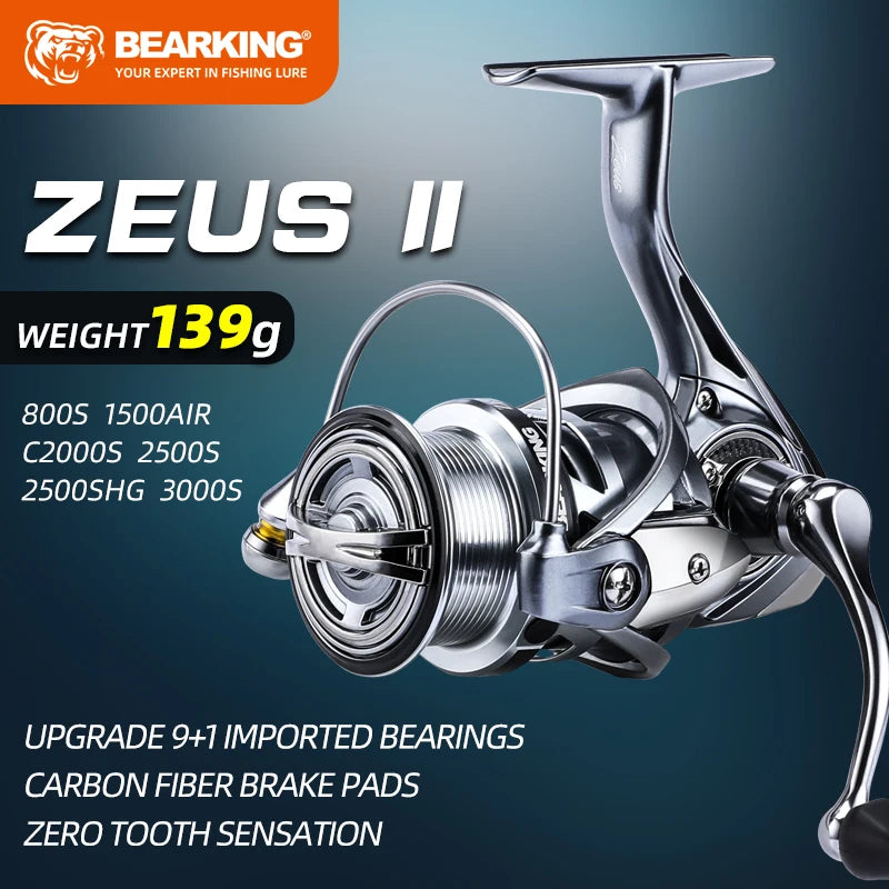 BEARKING Zeus II 9BB bearing 5.2:1 ratio spinning reel