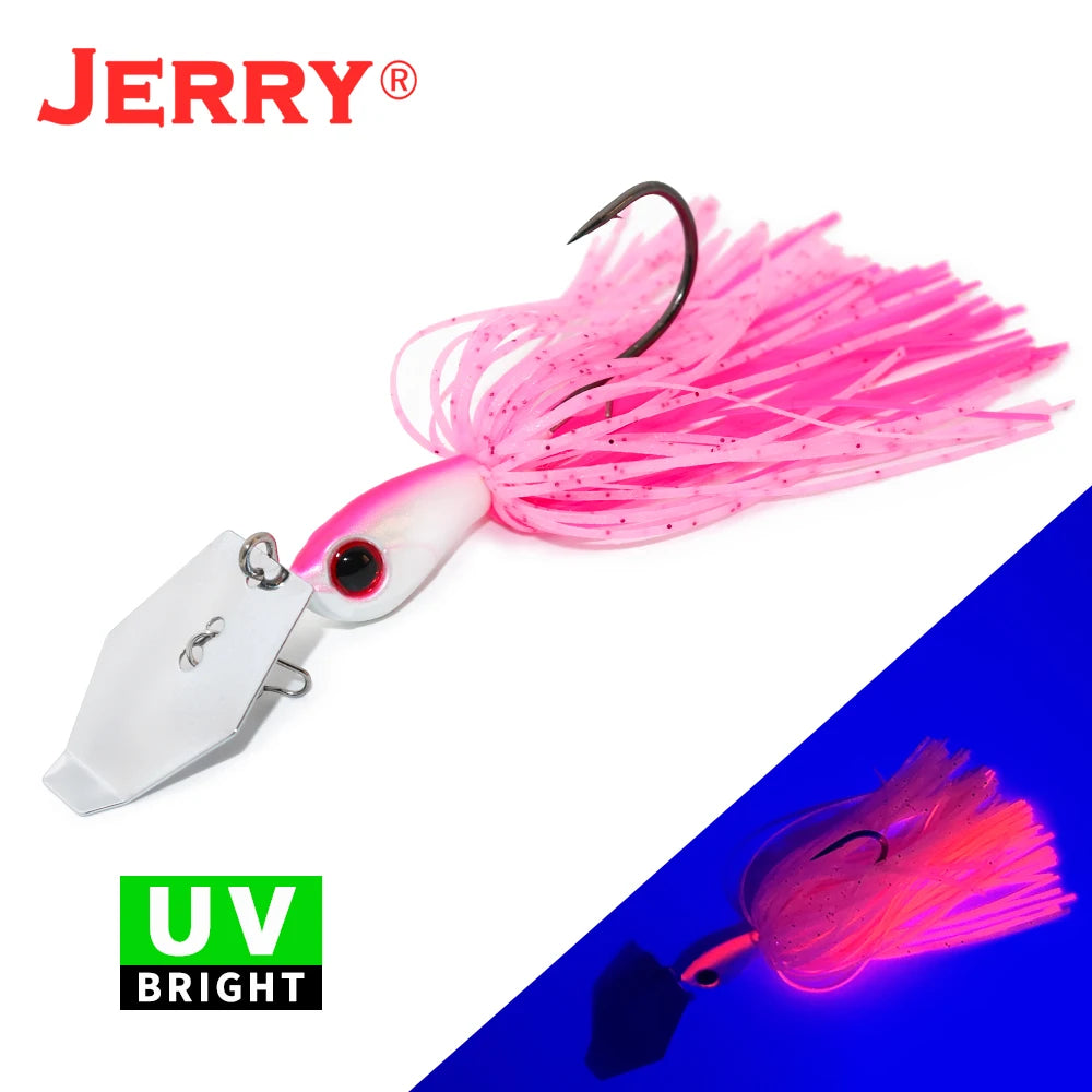 Jerry Dawn 1/4oz 3/8oz 1/2oz Chatterbait Bladejig Bass Fishing Lures Spinner Bait Silicone Skirts Vibration