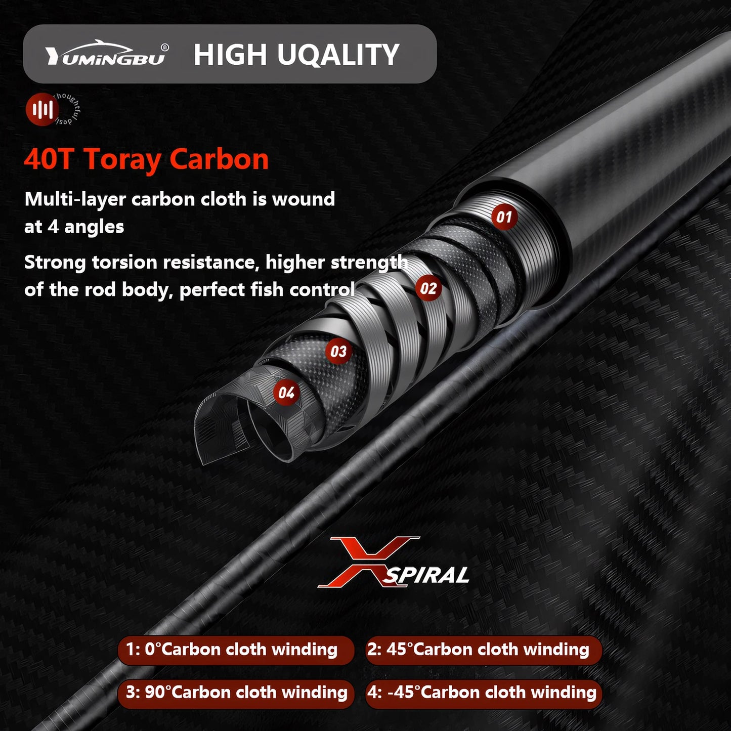 UL 40T Carbon Fiber Fishing Rod,Ultra Soft Light Lure Rod,FUJI Guide Ring,Spinning Casting Rod,Trout,Bass,Carp Fishing Pole Tool