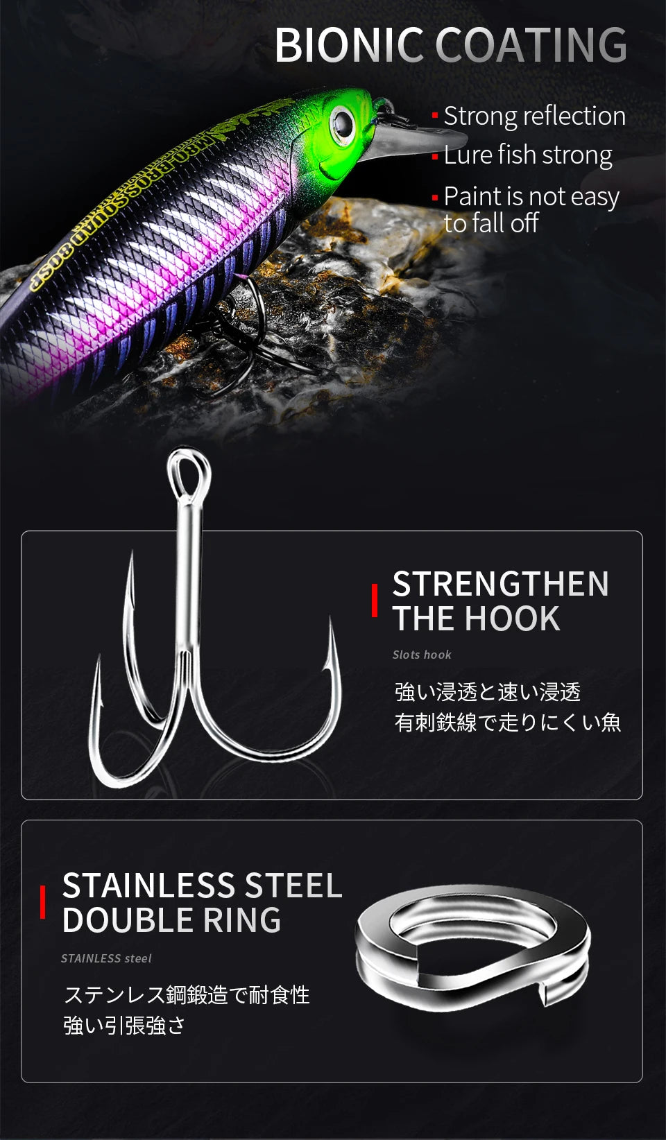 BEARKING PRO 80mm 9.9g slim minnow
