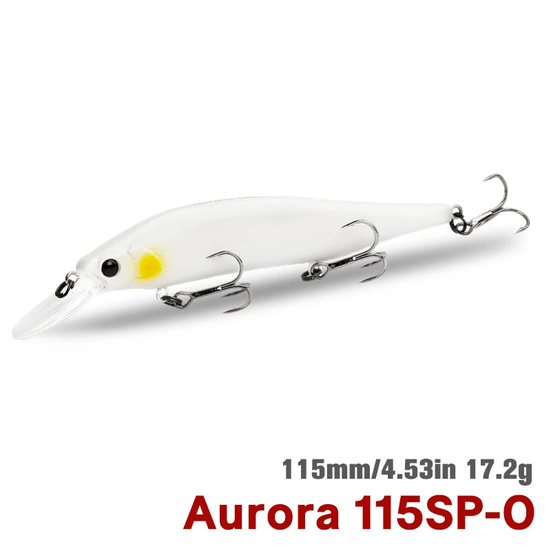 TSURINOYA 115mm 17.2g Suspending Minnow Tungsten Weight System AURORA 115sp