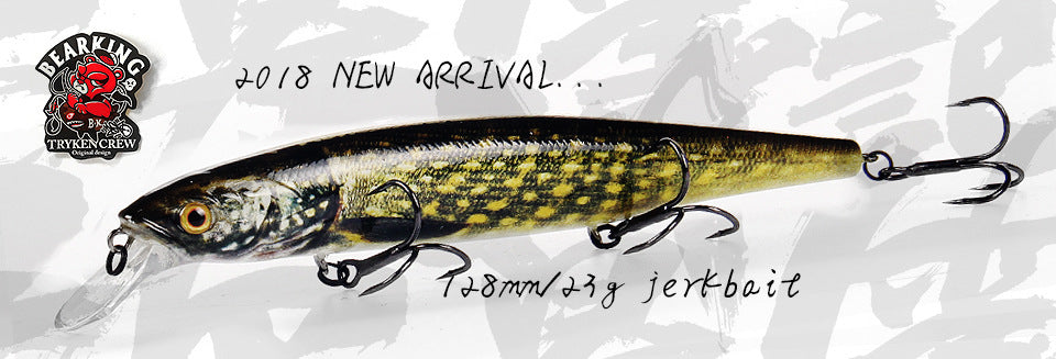 Bearking 128mm 23g New hot model professional quality fishing lures hard bait dive 1.5m quality wobblers minnow