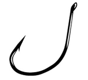 Gamakatsu Drop Shot Hook Black Size 2/0 6ct