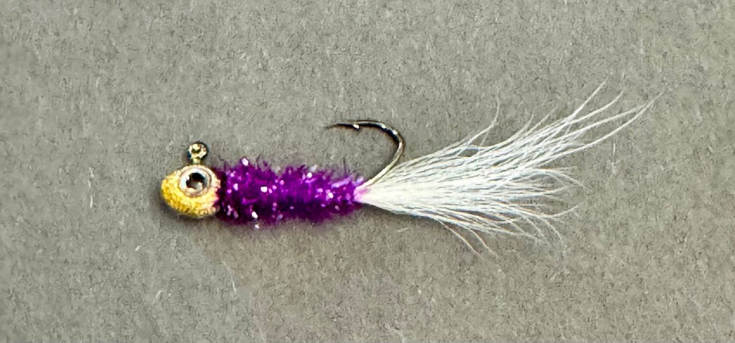 1/16oz Gold Purple White Bucktail