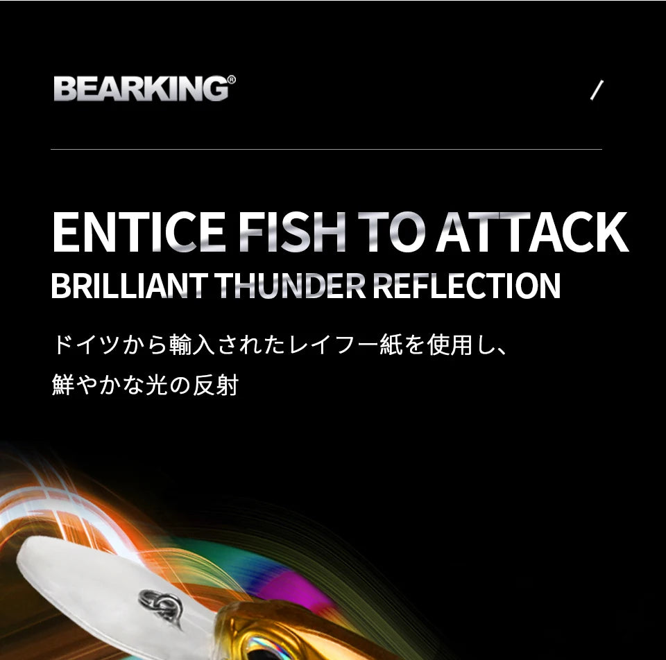 Bearking professional hot fishing tackle Retail 2022 qulity fishing lure  65mm 14g crank dive 2m for pike and bass
