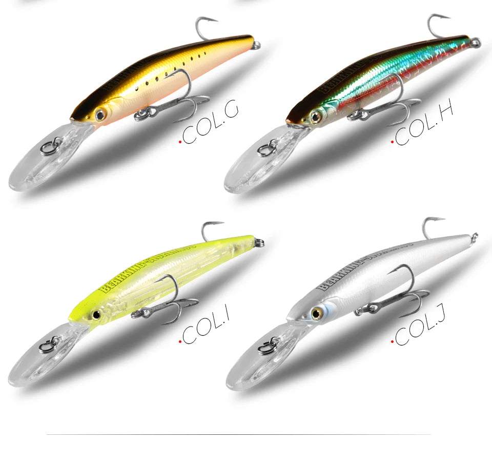 BEARKING Top Hard Baits Fishing Lures 120mm 22g  long  casting minnow Wobblers dive Depth 6-10ft Bass Pike