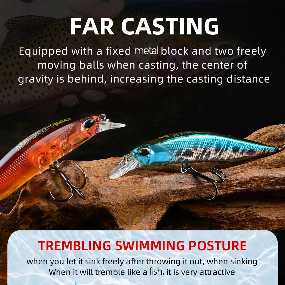 BEARKING 85mm 8g  hot model fishing lures hard bait 14color for choose minnow quality professional minnow depth1.3-1.8m