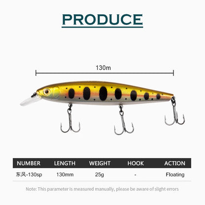 Bearking 13cm 25g Tungsten balls long casting New model fishing lures hard bait dive 1.3 - 2m quality professional minnow