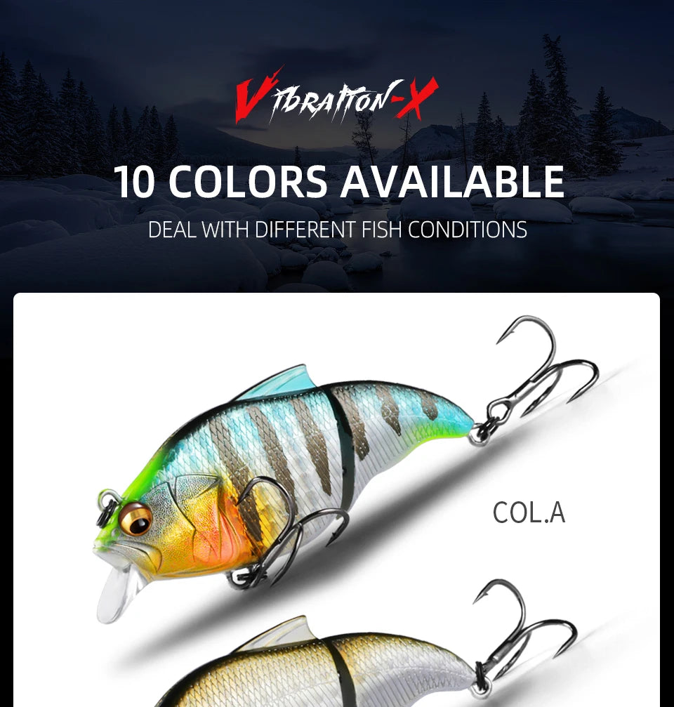 BEARKING 71mm 10g Top professional Wobblers fishing tackle fishing lures vibration bait for ice fishing Artificial accessories