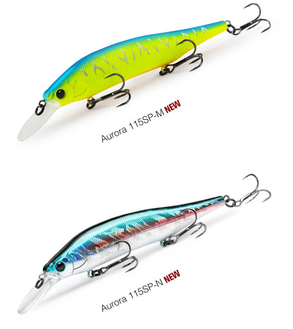 TSURINOYA 115mm 17.2g Suspending Minnow  Tungsten Weight System AURORA 115sp