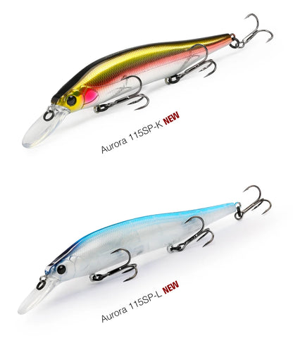 TSURINOYA 115mm 17.2g Suspending Minnow  Tungsten Weight System AURORA 115sp