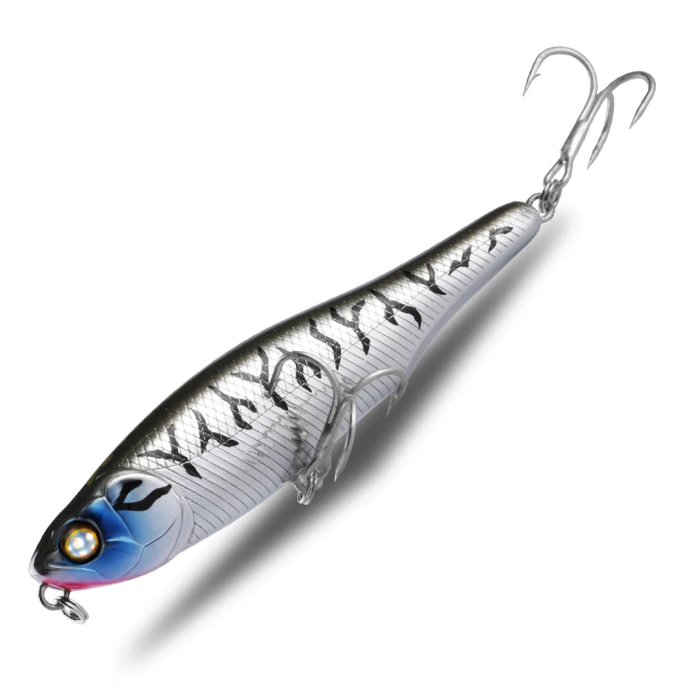 BEARKING 87mm 100mm Topwater Pencil Surface Fishing Lure Walk The Dog Artificial Saltwater Hard Bait Bass Plastic Walker