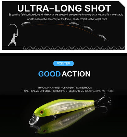 BEARKING 9cm 10g Hot fishing gear shone SP lures minnow crank ,Tungsten magnet weight system wobbler bait isca artificial