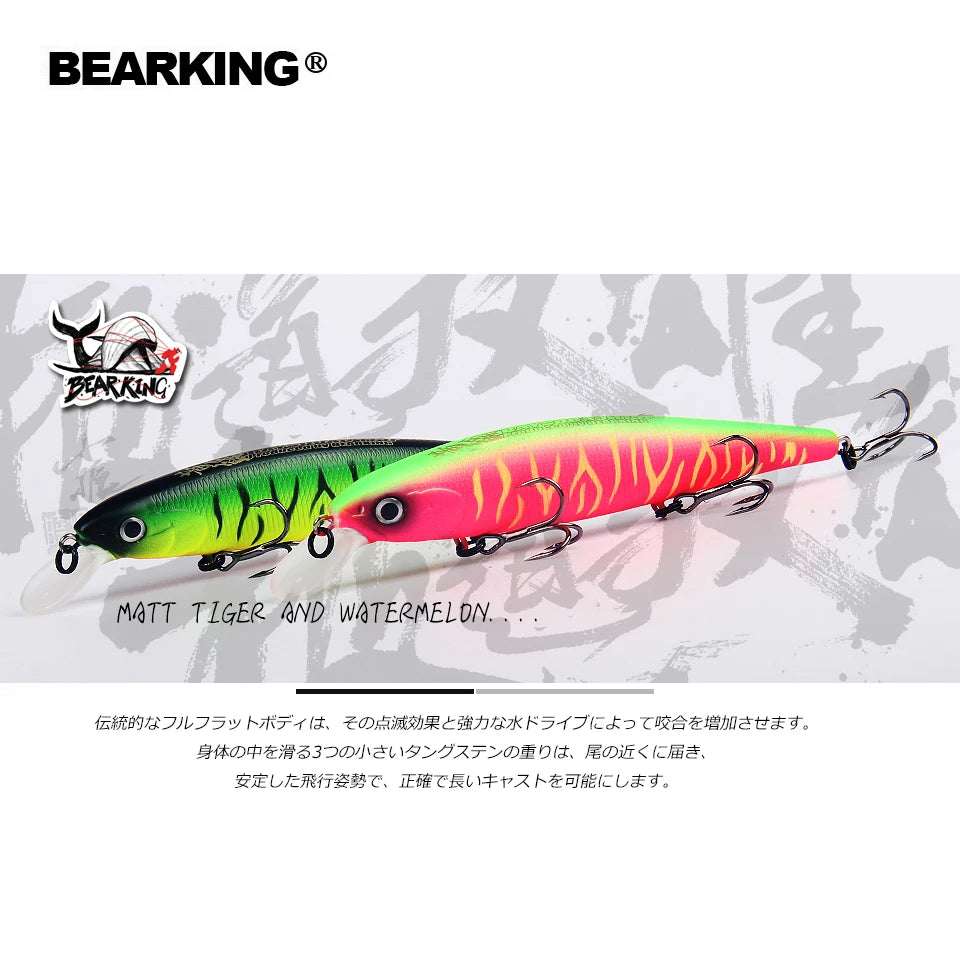 Bearking 115mm 16g Dive 0.6-1m floating Top Fishing Lures Wobblers Artificial Bait Predator Tackle jerkbaits for pike and bass