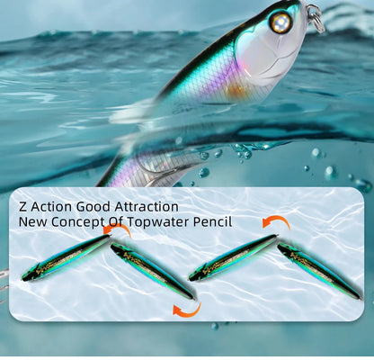 BEARKING 87mm 100mm Topwater Pencil Surface Fishing Lure Walk The Dog Artificial Saltwater Hard Bait Bass Plastic Walker