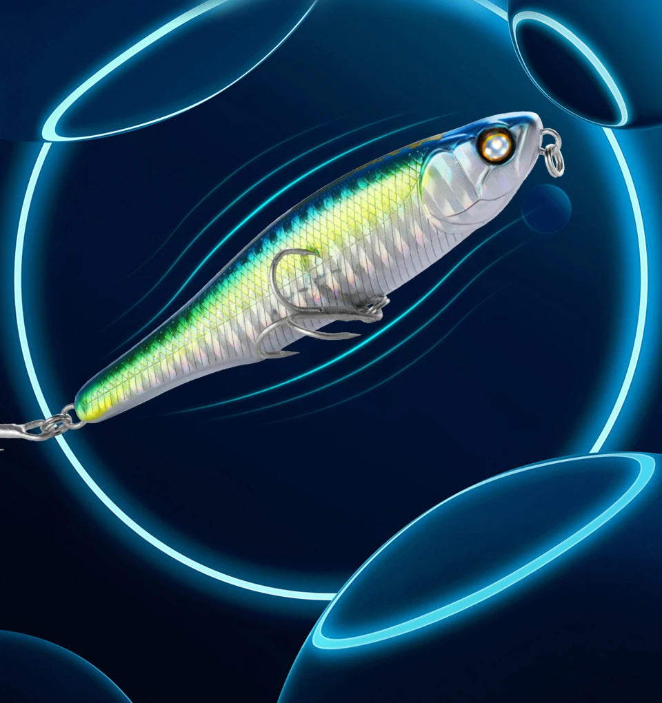 BEARKING 87mm 100mm Topwater Pencil Surface Fishing Lure Walk The Dog Artificial Saltwater Hard Bait Bass Plastic Walker