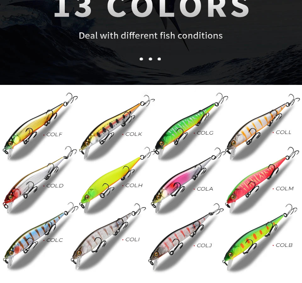 BEARKING 9.8cm 10g SP dive 2.1m professional Minnow Wobbler fishing lures quality jerkbaits Artificial Bait Predator tackles