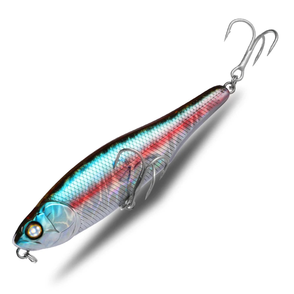 BEARKING 87mm 100mm Topwater Pencil Surface Fishing Lure Walk The Dog Artificial Saltwater Hard Bait Bass Plastic Walker