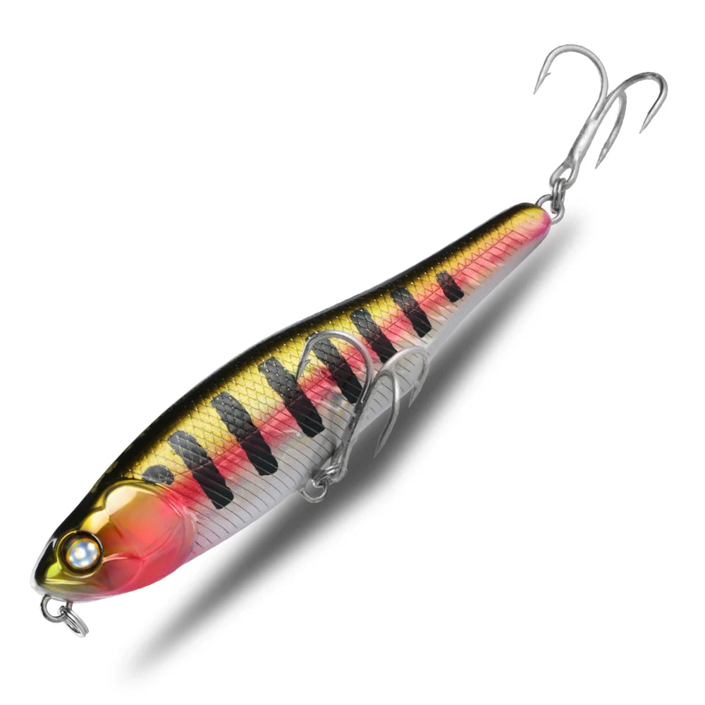 BEARKING 87mm 100mm Topwater Pencil Surface Fishing Lure Walk The Dog Artificial Saltwater Hard Bait Bass Plastic Walker